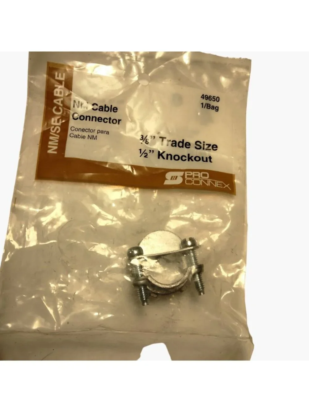 NM SE Cable Connector 49650 half inch Knockout Coupling